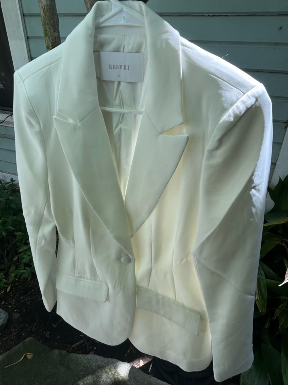NWT Meshki Helda Fitted Blazer in white - Picture 6 of 11